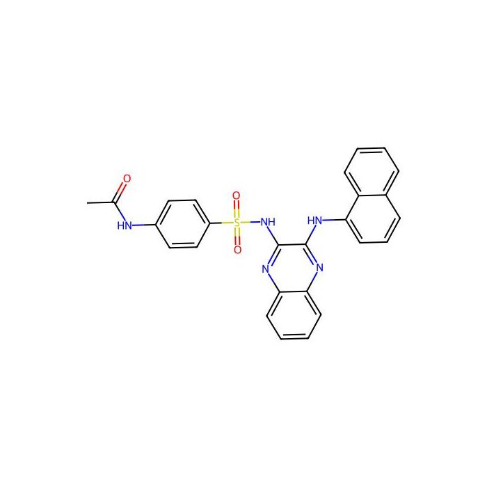 N-[4-[[3-(naphthalen-1-ylamino)quinoxalin-2-yl]sulfamoyl]phenyl]acetamide