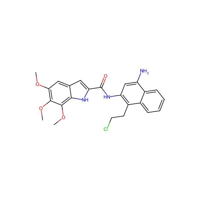 N-[4-amino-1-(2-chloroethyl)-2-naphthyl]-5,6,7-trimethoxy-1H-indole-2-carboxamide