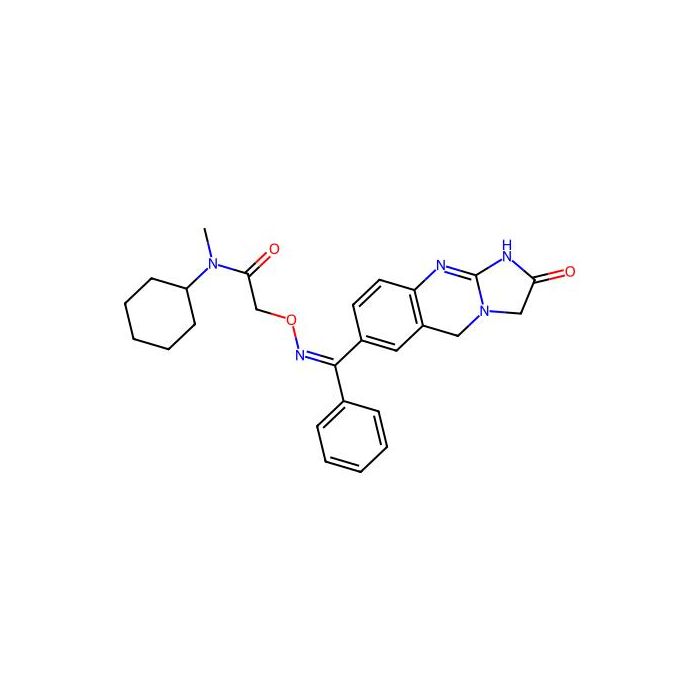 N-cyclohexyl-N-methyl-2-[(Z)-[(2-oxo-5,10-dihydro-3H-imidazo[2,1-b]quinazolin-7-yl)-phenylmethylidene]amino]oxyacetamide