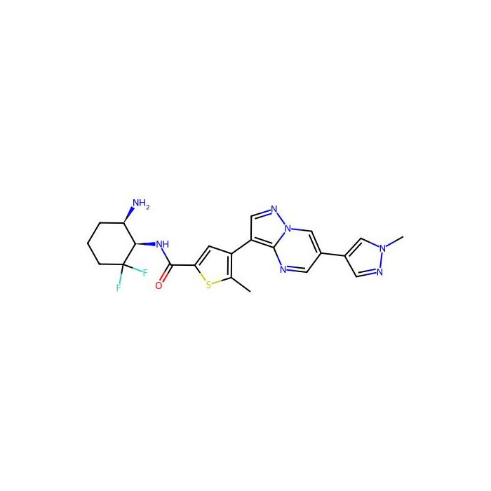 N-((1R,6R)-6-Amino-2,2-difluorocyclohexyl)-5-methyl-4-(6-(1-methyl-1H-pyrazol-4-yl)pyrazolo[1,5-a]pyrimidin-3-yl)thiophene-2-carboxamide