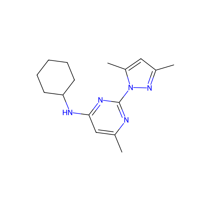 N-环己基-N-[2-(3,5-二甲基吡唑-1-基)-6-甲基嘧啶-4-基]胺(CyPPA), K Ca2.2 激活剂;K Ca2.3 激活剂