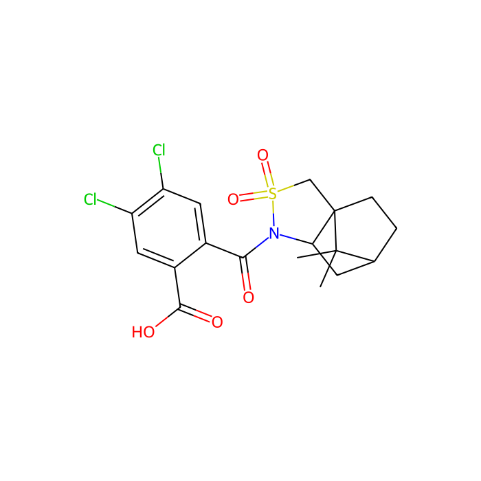 N-(2-羧基-4,5-二氯苯甲酰)-(-)-10,2-樟脑磺内酰胺