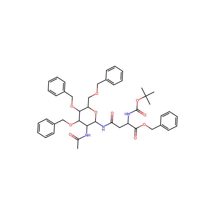 Nω-(2-乙酰氨基-3,4,6-三-O-苄基-2-脱氧-β-D-吡喃葡萄糖酰基)-Nα-(叔丁氧羰基)-L-天冬酰胺苄酯