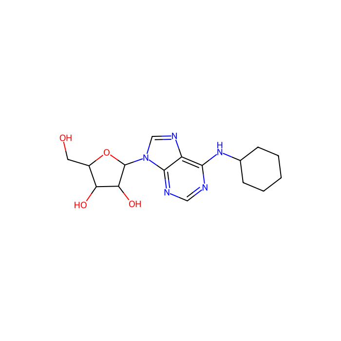 N6-环己基腺苷, A 1 受体激动剂；A 2A 受体激动剂；A 2B 受体激动剂；A 3 受体激动剂