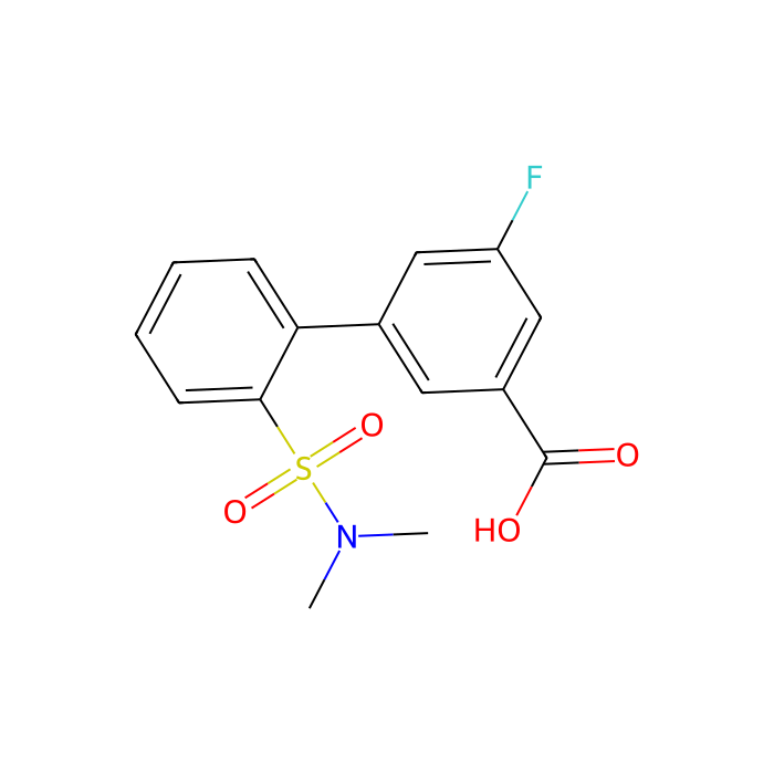 3-(2-N,N-二甲基氨磺酰基苯基)-5-氟苯甲酸