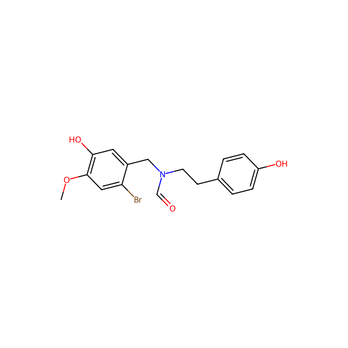 N-(对羟基乙基)-N-(2-溴-5-羟基-4-甲氧基)甲酰胺