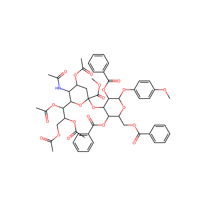 Neu5Ac[1Me,4789Ac]α(2-3)Gal[246Bz]-β-MP