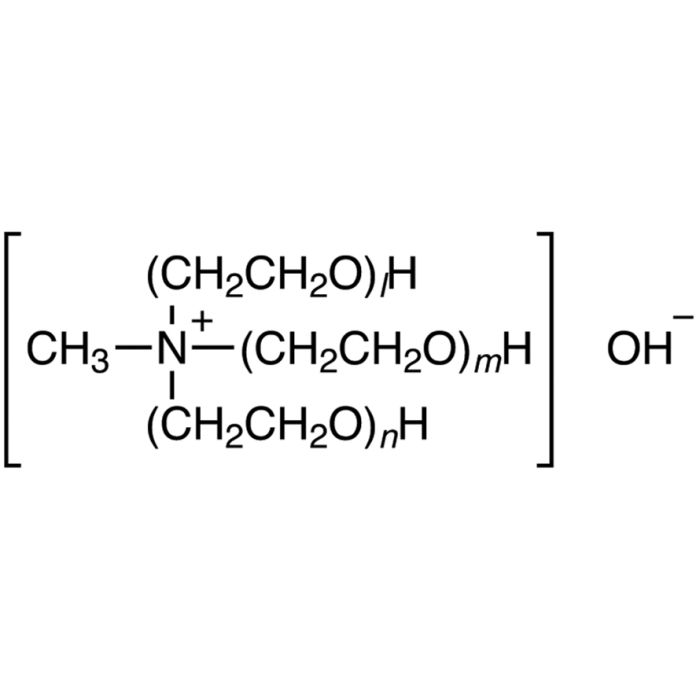 N,N,N-三(聚氧乙烯)-N-甲基氢氧化胺 (55-65%于水中) (含稳定剂MEHQ)