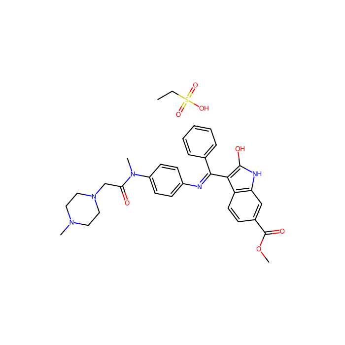 Nintedanib esylate, 成纤维细胞生长因子受体抑制剂