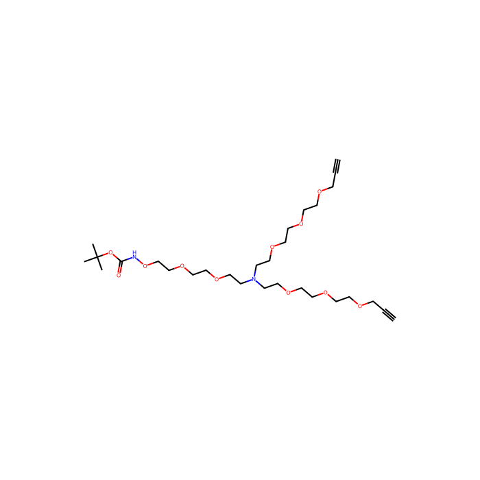 N-(t-Boc-氨基氧基-PEG2)-N-双(PEG3-炔丙基)