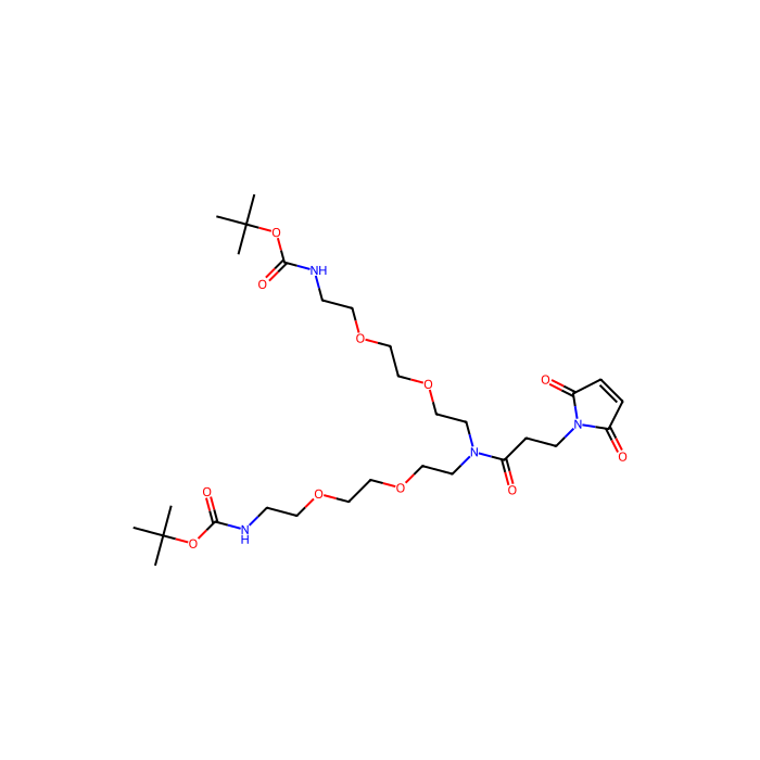 N-马来酰亚胺-N-双(PEG2-NH-Boc)