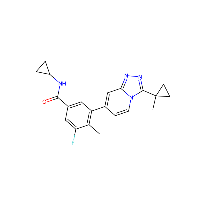 N-cyclopropyl-3-fluoro-4-methyl-5-[3-(1-methylcyclopropyl)-[1,2,4]triazolo[4,3-a]pyridin-7-yl]benzamide, 丝裂原活化蛋白激酶 14 抑制剂