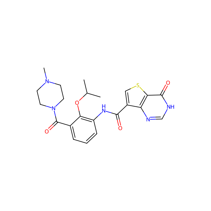 N-[3-(4-methylpiperazine-1-carbonyl)-2-propan-2-yloxyphenyl]-4-oxo-1H-thieno[3,2-d]pyrimidine-7-carboxamide, 丝裂原活化蛋白激酶激酶 7 抑制剂