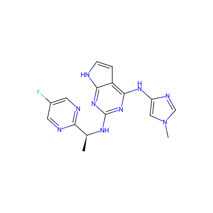2-N-[(1S)-1-(5-fluoropyrimidin-2-yl)ethyl]-4-N-(1-methylimidazol-4-yl)- 7H-pyrrolo[2,3-d]pyrimidine-2,4-diamine, Janus 激酶 1 抑制剂;Janus 激酶 2 抑制剂;Janus 激酶 3 抑制剂