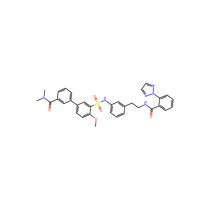 N-[2-[3-[[5-[3-(dimethylcarbamoyl)phenyl]-2-methoxyphenyl]sulfonylamino]phenyl]ethyl]-2-(triazol-2-yl)benzamide, OX 1 受体激动剂;OX 2 受体激动剂