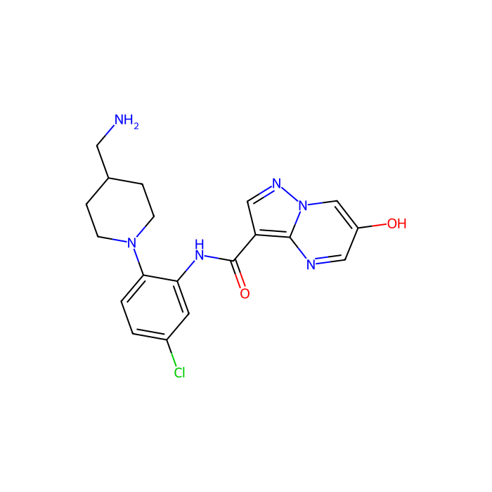 N-{2-[4-(aminomethyl)piperidin-1-yl]-5-chlorophenyl}-6-hydroxypyrazolo[1,5-a]pyrimidine-3-carboxamide, 白细胞介素 1 受体相关激酶 1 抑制剂；白细胞介素 1 受体相关激酶 4 抑制剂