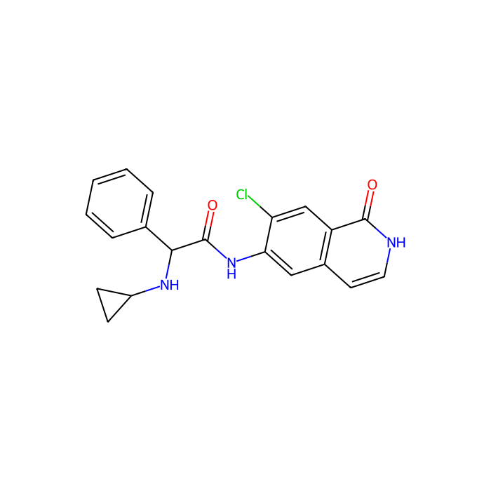 N-(7-chloro-1-oxo-1,2-dihydroisoquinolin-6-yl)-2-(cyclopropylamino)-2-phenylacetamide, NIMA 相关激酶 6 抑制剂；NIMA 相关激酶 7 抑制剂；Rho 相关含线圈蛋白激酶 1 抑制剂；Rho 相关含线圈蛋白激酶 2 抑制剂