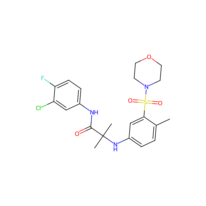 N-(3-chloro-4-fluorophenyl)-2-methyl-2-{[4-methyl-3-(morpholinosulfonyl)phenyl]amino}propanamide