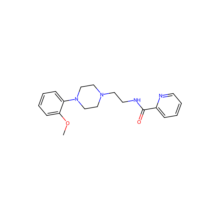 N-[2-[4-(2-methoxyphenyl)piperazin-1-yl]ethyl]pyridine-2-carboxamide, 5-HT 2A 受体拮抗剂