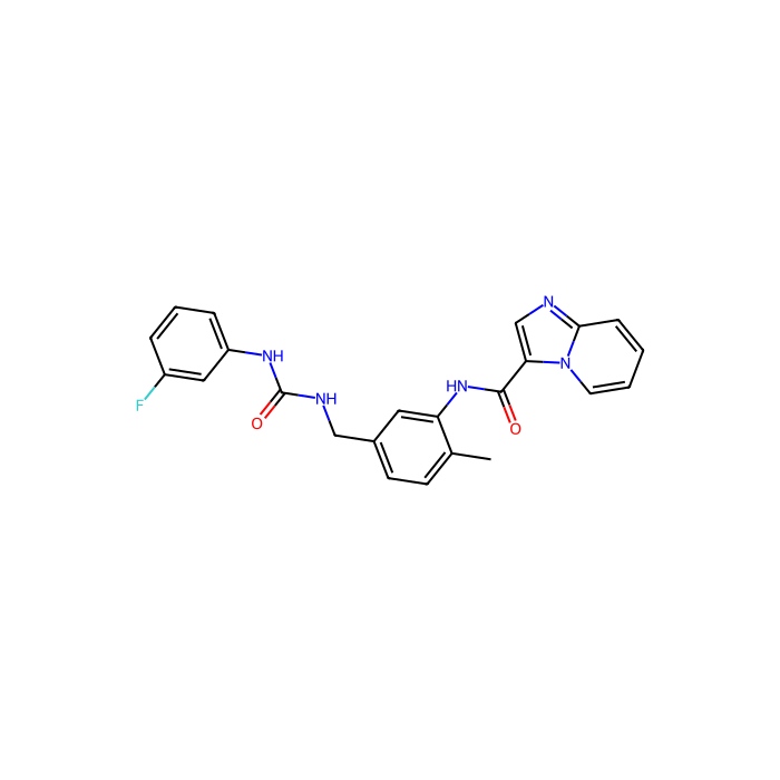 N-[5-[[(3-fluorophenyl)carbamoylamino]methyl]-2-methylphenyl]imidazo[1,2-a]pyridine-3-carboxamide, 盘状结构域受体酪氨酸激酶 1 抑制剂