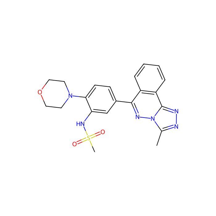 N-[5-(3-methyl-[1,2,4]triazolo[3,4-a]phthalazin-6-yl)-2-morpholin-4-ylphenyl]methanesulfonamide, 含溴结构域 9 抑制剂；CECR2 组蛋白乙酰赖氨酸阅读器抑制剂；CREB 结合蛋白抑制剂