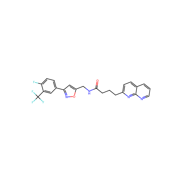 N-[[3-[4-fluoro-3-(trifluoromethyl)phenyl]-1,2-oxazol-5-yl]methyl]-4-(1,8-naphthyridin-2-yl)butanamide, 琥珀酸受体拮抗剂
