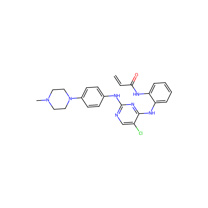 N-{2-[(5-chloro-2-{[4-(4-methylpiperazin-1-yl)phenyl]amino}pyrimidin-4-yl)amino]phenyl}prop-2-enamide, 丝裂原活化蛋白激酶激酶 7 抑制剂