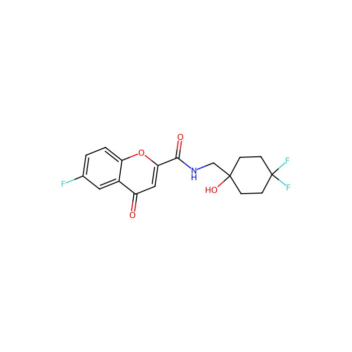 N-[(4,4-difluoro-1-hydroxycyclohexyl)methyl]-6-fluoro-4-oxochromene-2-carboxamide