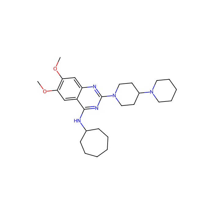 N-cycloheptyl-6,7-dimethoxy-2-(4-piperidin-1-ylpiperidin-1-yl)quinazolin-4-amine, CCR4 拮抗剂