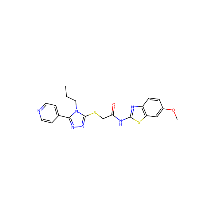 N-(6-methoxy-1,3-benzothiazol-2-yl)-2-[(4-propyl-5-pyridin-4-yl-1,2,4-triazol-3-yl)sulfanyl]acetamide, 豪猪 O-酰基转移酶抑制剂