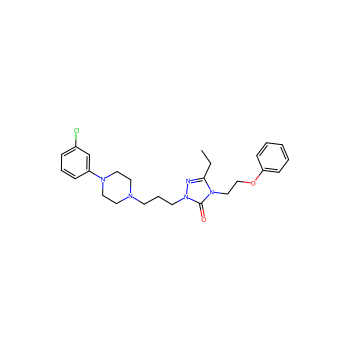 Nefazodone, 5-HT 2A 受体拮抗剂；CYP3A4 抑制剂；NET 抑制剂；SERT 抑制剂