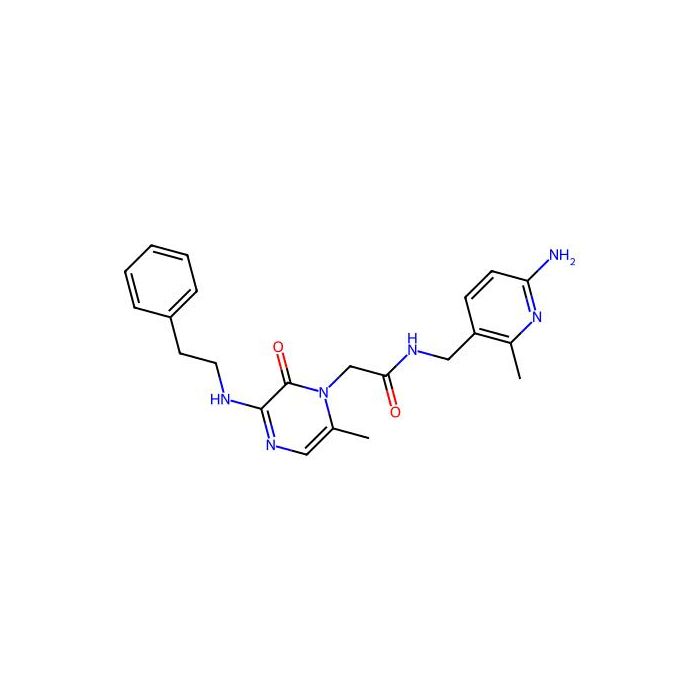 N-[(6-amino-2-methyl-3-pyridinyl)methyl]-2-[6-methyl-2-oxo-3-(2-phenylethylamino)-1-pyrazinyl]acetamide