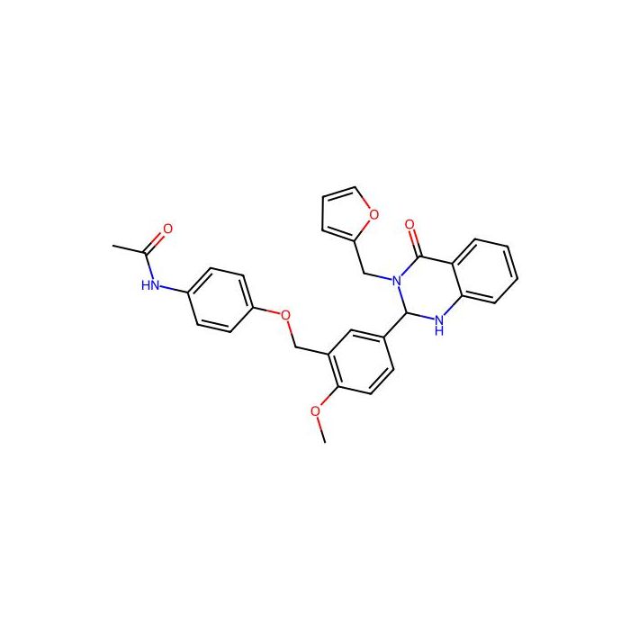 N-[4-[[5-[3-(furan-2-ylmethyl)-4-oxo-1,2-dihydroquinazolin-2-yl]-2-methoxyphenyl]methoxy]phenyl]acetamide