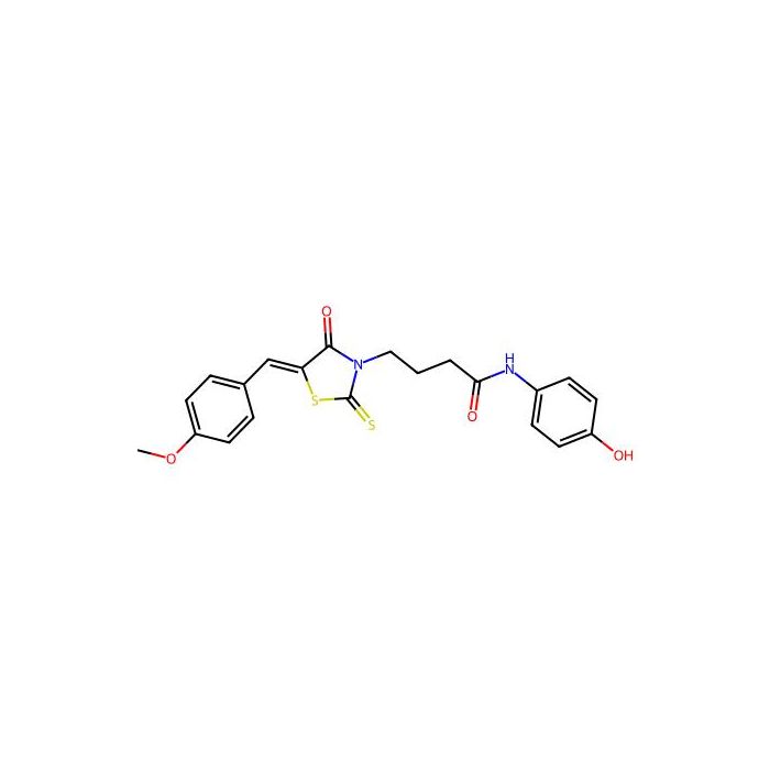 N-(4-hydroxyphenyl)-4-[(5Z)-5-[(4-methoxyphenyl)methylidene]-4-oxo-2-sulfanylidene-1,3-thiazolidin-3-yl]butanamide