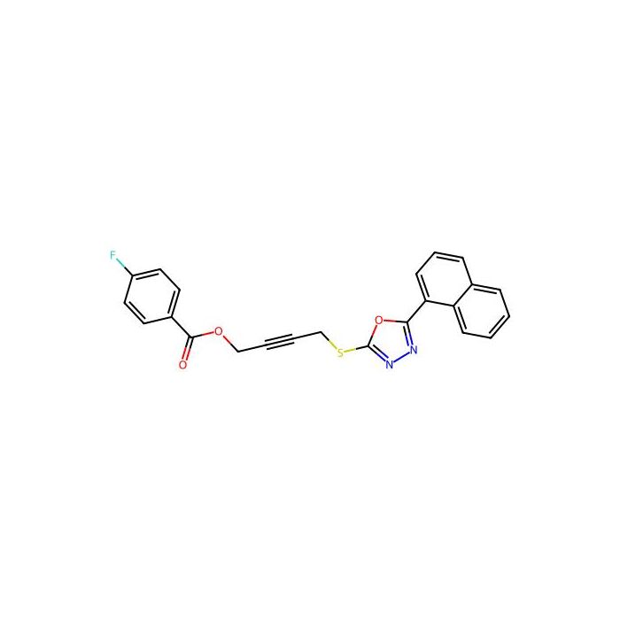 4-[(5-Naphthalen-1-yl-1,3,4-oxadiazol-2-yl)sulfanyl]but-2-ynyl 4-fluorobenzoate