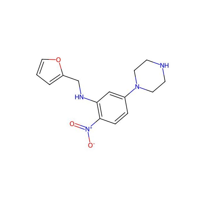 N-(furan-2-ylmethyl)-2-nitro-5-piperazin-1-ylaniline