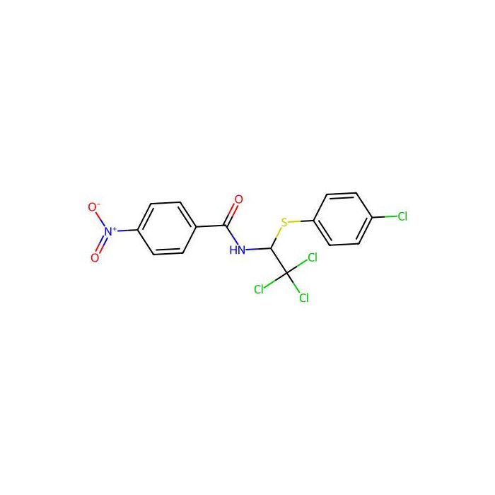 4-nitro-N-{2,2,2-trichloro-1-[(4-chlorophenyl)sulfanyl]ethyl}benzamide