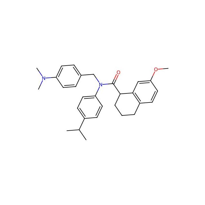N-[(4-dimethylaminophenyl)methyl]-7-methoxy-N-(4-propan-2-ylphenyl)-1,2,3,4-tetrahydronaphthalene-1-carboxamide