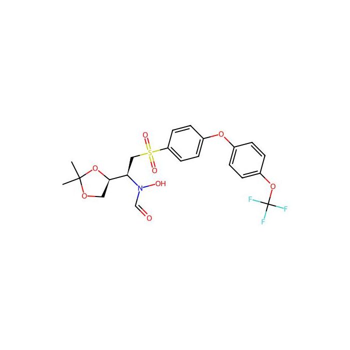 N-((S)-1-((S)-2,2-Dimethyl-1,3-dioxolan-4-yl)-2-((4-(4-(trifluoromethoxy)phenoxy)phenyl)sulfonyl)ethyl)-N-hydroxyformamide