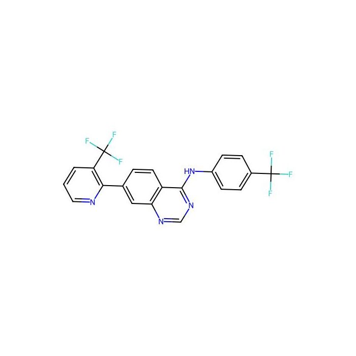 N-[4-(trifluoromethyl)phenyl]-7-[3-(trifluoromethyl)-2-pyridinyl]-4-quinazolinamine