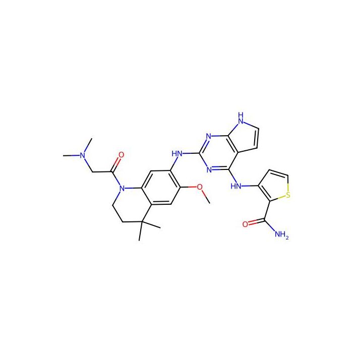 3-[(2-{[1-(N,N-Dimethylglycyl)-6-Methoxy-4,4-Dimethyl-1,2,3,4-Tetrahydroquinolin-7-Yl]amino}-7h-Pyrrolo[2,3-D]pyrimidin-4-Yl)amino]thiophene-2-Carboxamide