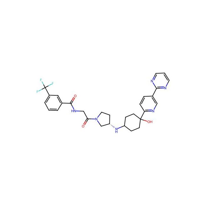 N-[2-[(3S)-3-[[cis-4-hydroxy-4-(5-pyrimidin-2-yl-2-pyridyl)cyclohexyl]amino]pyrrolidin-1-yl]-2-oxo-ethyl]-3-(trifluoromethyl)benzamide