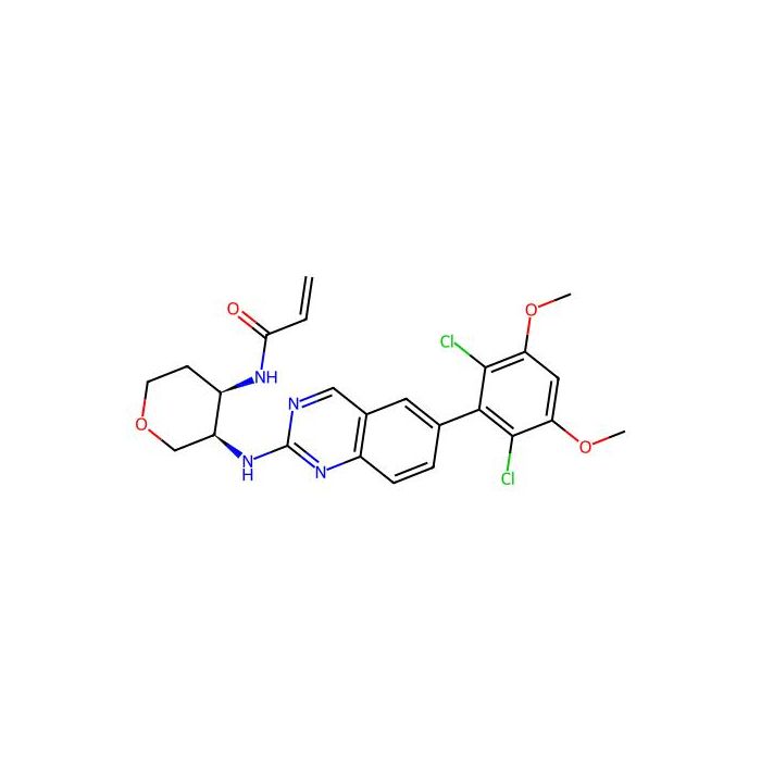 N-[(3R,4R)-3-[[6-(2,6-dichloro-3,5-dimethoxy-phenyl)quinazolin-2-yl]amino]tetrahydropyran-4-yl]prop-2-enamide