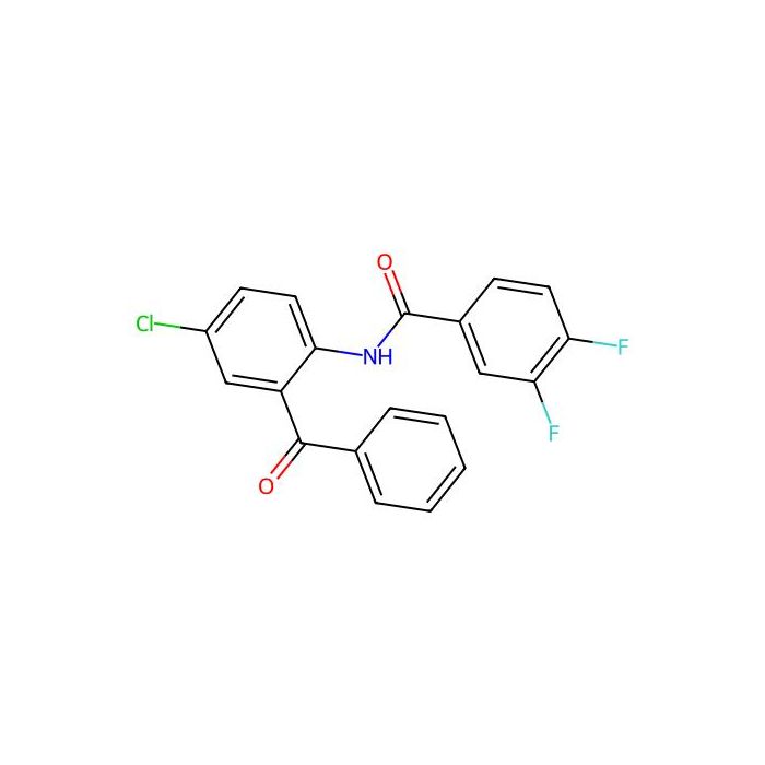 N-(2-苯甲酰基-4-氯苯基)-3，4-二氟苯甲酰胺