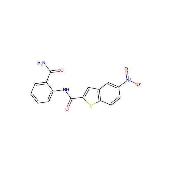N-(2-carbamoylphenyl)-5-nitro-1-benzothiophene-2-carboxamide