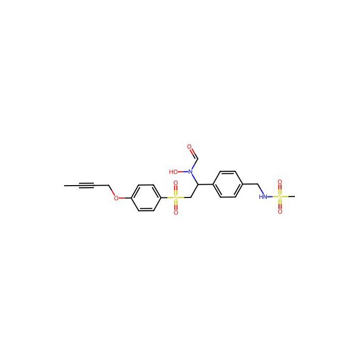 N-{2-[4-(but-2-yn-1-yloxy)benzenesulfonyl]-1-[4-(methanesulfonamidomethyl)phenyl]ethyl}-N-hydroxyformamide