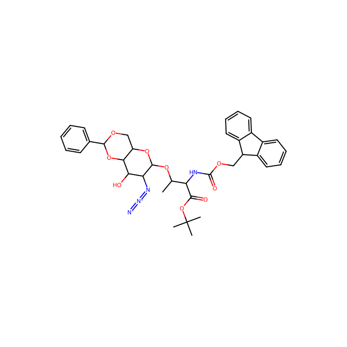 O-(2-叠氮-4,6-O-苯亚甲基-2-脱氧-α-D-吡喃半乳糖)-N-[(9H-芴-9-基甲氧基)羰基]-L-苏氨酸叔丁酯