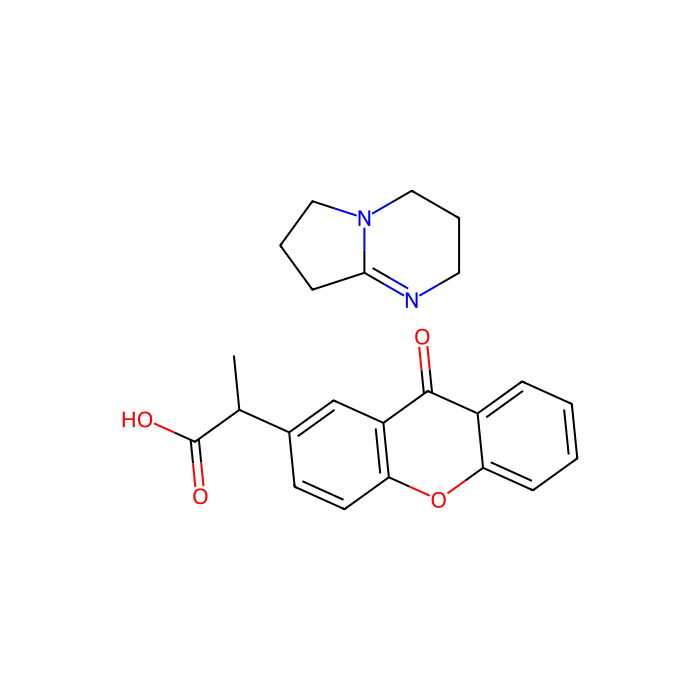 2-(9-氧代占吨-2-基)丙酸1,5-二氮杂二环[4.3.0]壬-5-烯盐