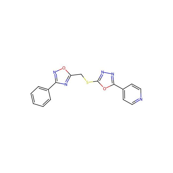 4-(5-{[(3-Phenyl-1,2,4-oxadiazol-5-yl)methyl]sulfanyl}-1,3,4-oxadiazol-2-yl)pyridine