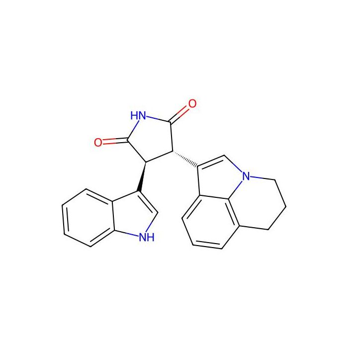 2,5-Pyrrolidinedione, 3-(5,6-dihydro-4H-pyrrolo[3,2,1-ij]quinolin-1-yl)-4-(1H-indol-3-yl)-, (3S,4S)-